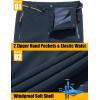 imageMAGCOMSEN Mens Winter Pants Fleece Lined Ski Snow Pants Water Resistant 4 Zip Pockets Outdoor PantsDark Blue