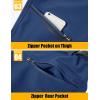 imageMAGCOMSEN Mens Winter Pants Fleece Lined Ski Snow Pants Water Resistant 4 Zip Pockets Outdoor PantsDenim Blue