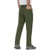 imageMAGCOMSEN Mens Winter Pants Fleece Lined Ski Snow Pants Water Resistant 4 Zip Pockets Outdoor PantsGreen