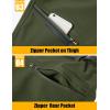 imageMAGCOMSEN Mens Winter Pants Fleece Lined Ski Snow Pants Water Resistant 4 Zip Pockets Outdoor PantsGreen