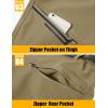 imageMAGCOMSEN Mens Winter Pants Fleece Lined Ski Snow Pants Water Resistant 4 Zip Pockets Outdoor PantsKhaki