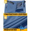 imageMAGCOMSEN Mens Winter Pants Fleece Lined Ski Snow Pants Water Resistant 4 Zip Pockets Outdoor PantsLight Blue