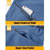 imageMAGCOMSEN Mens Winter Pants Fleece Lined Ski Snow Pants Water Resistant 4 Zip Pockets Outdoor PantsLight Blue