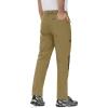 imageMAGCOMSEN Mens Winter Pants Fleece Lined Ski Snow Pants Water Resistant 4 Zip Pockets Outdoor PantsLight Brown
