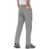 imageMAGCOMSEN Mens Winter Pants Fleece Lined Ski Snow Pants Water Resistant 4 Zip Pockets Outdoor PantsLight Grey