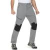 imageMAGCOMSEN Mens Winter Pants Fleece Lined Ski Snow Pants Water Resistant 4 Zip Pockets Outdoor PantsLight Grey