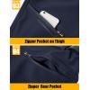 imageMAGCOMSEN Mens Winter Pants Fleece Lined Ski Snow Pants Water Resistant 4 Zip Pockets Outdoor PantsNavy
