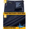 imageMAGCOMSEN Mens Winter Pants Fleece Lined Ski Snow Pants Water Resistant 4 Zip Pockets Outdoor PantsNavy