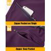 imageMAGCOMSEN Mens Winter Pants Fleece Lined Ski Snow Pants Water Resistant 4 Zip Pockets Outdoor PantsPurple Red
