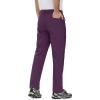 imageMAGCOMSEN Mens Winter Pants Fleece Lined Ski Snow Pants Water Resistant 4 Zip Pockets Outdoor PantsPurple Red
