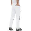 imageMAGCOMSEN Mens Winter Pants Fleece Lined Ski Snow Pants Water Resistant 4 Zip Pockets Outdoor PantsWhite