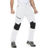 imageMAGCOMSEN Mens Winter Pants Fleece Lined Ski Snow Pants Water Resistant 4 Zip Pockets Outdoor PantsWhite