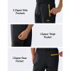 imageMAGCOMSEN Winter Pants for Men Snow Ski Pants Fleece Lined Water Resistant Softshell Hiking Pants 4 PocketsBlack