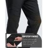 imageMAGCOMSEN Winter Pants for Men Snow Ski Pants Fleece Lined Water Resistant Softshell Hiking Pants 4 PocketsBlack