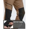 imageMAGCOMSEN Winter Pants for Men Snow Ski Pants Fleece Lined Water Resistant Softshell Hiking Pants 4 PocketsBrown