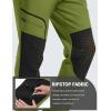 imageMAGCOMSEN Winter Pants for Men Snow Ski Pants Fleece Lined Water Resistant Softshell Hiking Pants 4 PocketsDark Green