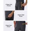 imageMAGCOMSEN Winter Pants for Men Snow Ski Pants Fleece Lined Water Resistant Softshell Hiking Pants 4 PocketsDark Grey