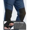 imageMAGCOMSEN Winter Pants for Men Snow Ski Pants Fleece Lined Water Resistant Softshell Hiking Pants 4 PocketsDenim Blue