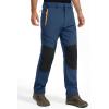 imageMAGCOMSEN Winter Pants for Men Snow Ski Pants Fleece Lined Water Resistant Softshell Hiking Pants 4 PocketsDenim Blue