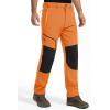 imageMAGCOMSEN Winter Pants for Men Snow Ski Pants Fleece Lined Water Resistant Softshell Hiking Pants 4 PocketsFl Orange