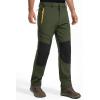 imageMAGCOMSEN Winter Pants for Men Snow Ski Pants Fleece Lined Water Resistant Softshell Hiking Pants 4 PocketsGreen