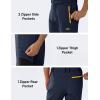 imageMAGCOMSEN Winter Pants for Men Snow Ski Pants Fleece Lined Water Resistant Softshell Hiking Pants 4 PocketsNavy