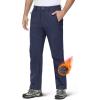 imageMAGCOMSEN Mens Snow Ski Pants Water Resistant Softshell Fleece Lined Outdoor Hiking Pants with 3 Zipper PocketsNavy