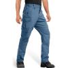 imageMAGCOMSEN Mens Tactical Pants 9 Pockets Ripstop Water Repellent Cargo Pants for Work Hiking HuntingNo BeltBlue Grey