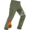 imageMAGCOMSEN Mens Winter Pants Water Resistant Fleece Lined Snowboard Ski Pants Softshell Tactical Pants with MultiPocketsArmy Green