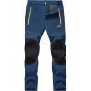 imageMAGCOMSEN Winter Pants for Men Snow Ski Pants Fleece Lined Water Resistant Softshell Hiking Pants 4 PocketsDenim Blue