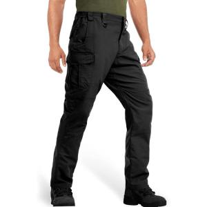 imageMAGCOMSEN Mens Tactical Pants 9 Pockets Ripstop Water Repellent Cargo Pants for Work Hiking HuntingNo BeltBlack
