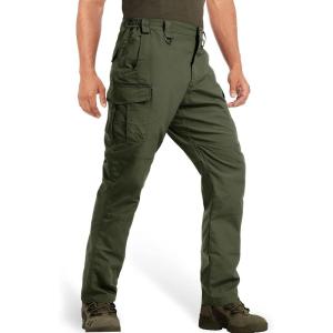 imageMAGCOMSEN Mens Tactical Pants 9 Pockets Ripstop Water Repellent Cargo Pants for Work Hiking HuntingNo BeltGreen