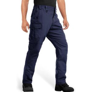 imageMAGCOMSEN Mens Tactical Pants 9 Pockets Ripstop Water Repellent Cargo Pants for Work Hiking HuntingNo BeltNavy