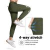 imageMAGCOMSEN Hiking Pants for Men Lightweight Athletic Pants Quick Dry with Zipper Pockets Running Track Workout PantsArmy Green