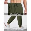 imageMAGCOMSEN Hiking Pants for Men Lightweight Athletic Pants Quick Dry with Zipper Pockets Running Track Workout PantsArmy Green