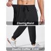 imageMAGCOMSEN Hiking Pants for Men Lightweight Athletic Pants Quick Dry with Zipper Pockets Running Track Workout PantsBlack