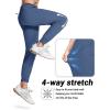 imageMAGCOMSEN Hiking Pants for Men Lightweight Athletic Pants Quick Dry with Zipper Pockets Running Track Workout PantsBlue Grey