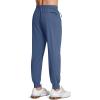 imageMAGCOMSEN Hiking Pants for Men Lightweight Athletic Pants Quick Dry with Zipper Pockets Running Track Workout PantsBlue Grey