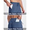 imageMAGCOMSEN Hiking Pants for Men Lightweight Athletic Pants Quick Dry with Zipper Pockets Running Track Workout PantsBlue Grey