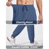 imageMAGCOMSEN Hiking Pants for Men Lightweight Athletic Pants Quick Dry with Zipper Pockets Running Track Workout PantsBlue Grey