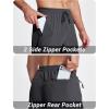 imageMAGCOMSEN Hiking Pants for Men Lightweight Athletic Pants Quick Dry with Zipper Pockets Running Track Workout PantsDark Grey