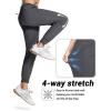 imageMAGCOMSEN Hiking Pants for Men Lightweight Athletic Pants Quick Dry with Zipper Pockets Running Track Workout PantsDark Grey