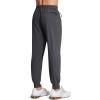 imageMAGCOMSEN Hiking Pants for Men Lightweight Athletic Pants Quick Dry with Zipper Pockets Running Track Workout PantsDark Grey