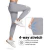 imageMAGCOMSEN Hiking Pants for Men Lightweight Athletic Pants Quick Dry with Zipper Pockets Running Track Workout PantsLight Grey