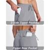 imageMAGCOMSEN Hiking Pants for Men Lightweight Athletic Pants Quick Dry with Zipper Pockets Running Track Workout PantsLight Grey