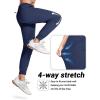 imageMAGCOMSEN Hiking Pants for Men Lightweight Athletic Pants Quick Dry with Zipper Pockets Running Track Workout PantsNavy