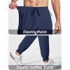 imageMAGCOMSEN Hiking Pants for Men Lightweight Athletic Pants Quick Dry with Zipper Pockets Running Track Workout PantsNavy