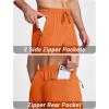 imageMAGCOMSEN Hiking Pants for Men Lightweight Athletic Pants Quick Dry with Zipper Pockets Running Track Workout PantsOrange