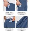 imageMAGCOMSEN Mens Hiking Pants 6 PocketsWater Resistant Ripstop Outdoor PantsLightweight Quick Dry Fishing Work PantsBlue Grey
