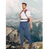 imageMAGCOMSEN Mens Hiking Pants 6 PocketsWater Resistant Ripstop Outdoor PantsLightweight Quick Dry Fishing Work PantsBlue Grey